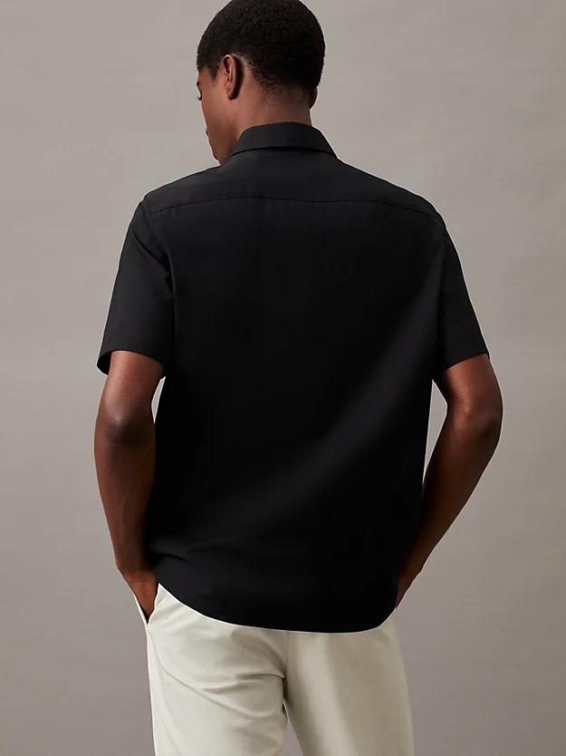 CALVIN KLEIN - STRETCH POPLIN SHORT SLEEVE SHIRT - Image 2