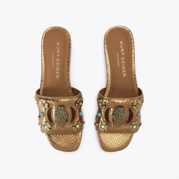 KURT GEIGER - FLAT SANDALS EAGLE CUT OUT