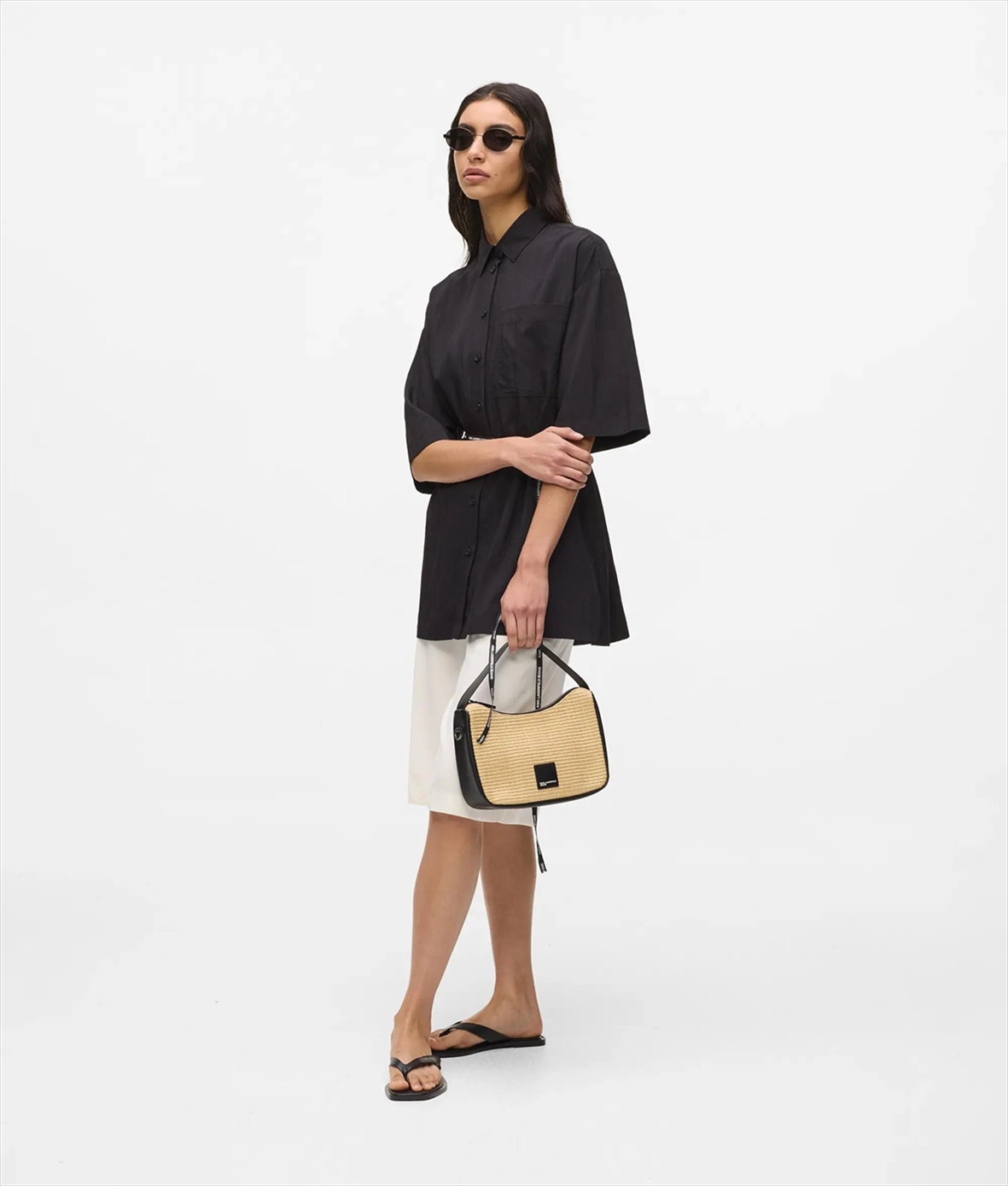 KARL LAGERFELD - BAG LOGO RAFFIA MINI HOBO - Image 2