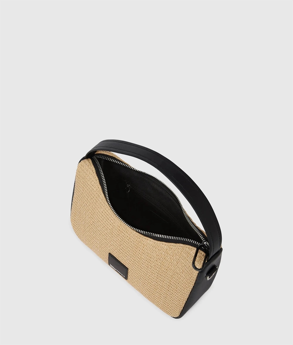 KARL LAGERFELD - BAG LOGO RAFFIA MINI HOBO - Image 5
