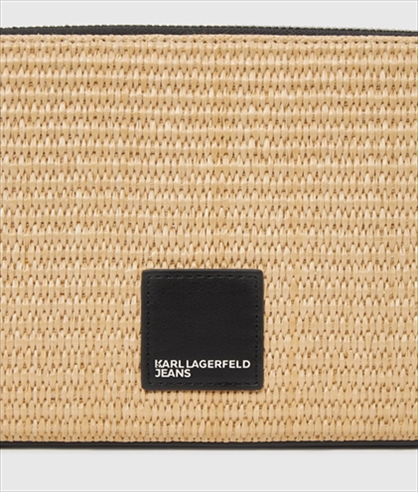KARL LAGERFELD - BAG LOGO RAFFIA POUCH - Image 3