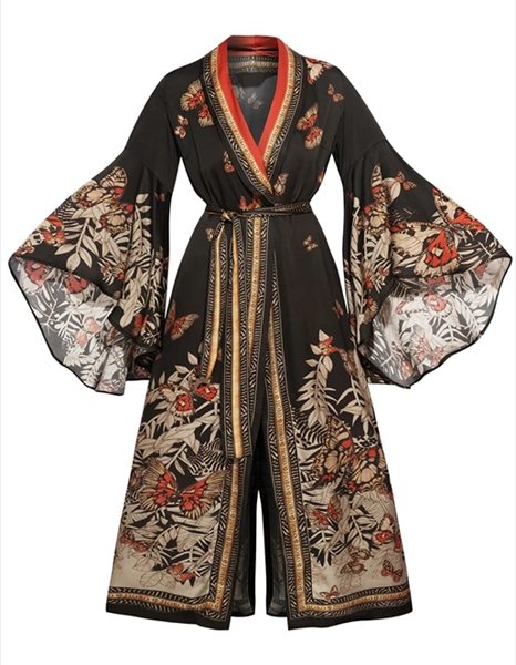 LOTUS- KIMONO WITH TRAPPED